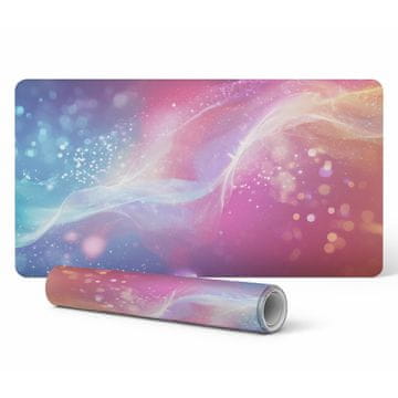 shumee Vinilna podloga za pisalno mizo z barvitim vzorcem svetlobnih valov 120x60 cm