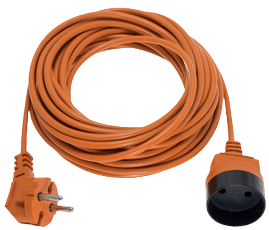 shumee Vrtni podaljšek 25 m 1 vtičnica b/u 10A 2x1 OMY IP20 oranžen Elgotech PK-1025