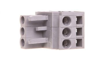 Wago Vtičnica MCS-midi Classic, kotna, 3-polna, siva, razmak 5 mm, 232-203/026-000