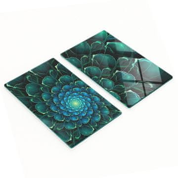 shumee Dekorativne steklene deske za rezanje in serviranje Spiralna roža 2x30x52 cm