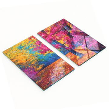 shumee Dekorativne steklene deske za rezanje in serviranje Impresionizem 2x30x52 cm