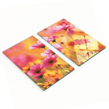 shumee Komplet dveh dekorativnih steklenih kuhinjskih desk Kosmos Garden 2x30x52 cm