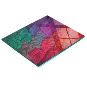 shumee Elegantna in trpežna steklena tabla z abstraktnim valovnim potiskom 60x52 cm