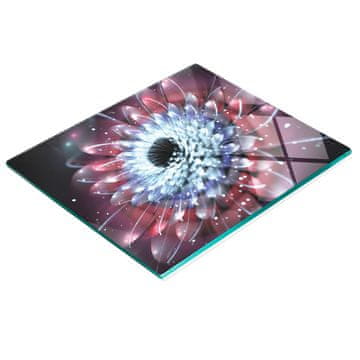 shumee Dekorativna steklena deska za rezanje in serviranje Fraktalni lotos 60x52 cm