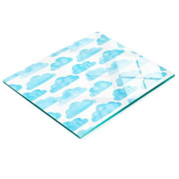 shumee Večnamenska kuhinjska dekorativna tabla iz kaljenega stekla, oblaki 60x52 cm