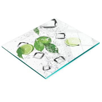 shumee Dekorativna kaljena steklena deska za rezanje limet in ledenih kock 60x52 cm