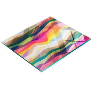 shumee Elegantna in trpežna steklena tabla z abstraktnim valovnim potiskom 60x52 cm