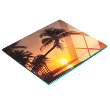 shumee Kuhinjska deska iz kaljenega stekla z dekorativno grafiko Beach Sun 60x52 cm