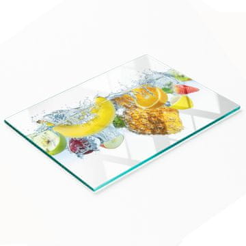 shumee Kuhinjska večnamenska dekorativna steklena tabla s sadjem, podvodna 80x52 cm