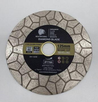 shumee Diamantni disk 125 mm x 2,0 mm x 22,2 mm mozaik CUT / indijski profesionalni