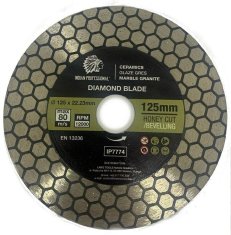 shumee Diamantni disk 125 mm x 1,5 mm x 22,2 mm medeno rezan indijski profesionalni