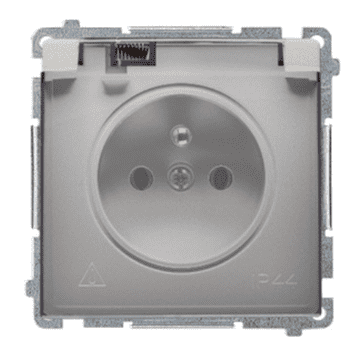 shumee Simon Basic Enojna vtičnica z/z roletami IP44 16A, 250V saten BMGZ1BZ.01/29A