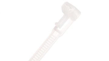 shumee Kabelska vezica za večkratno odpiranje 350x7,5 mm bela BMWB5254E /100 kosov/