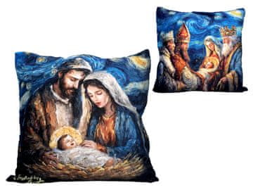 Carmani Vzglavnik s polnilom/zadrgo - navdihnjen z van Goghovo sliko Božič (carmani)