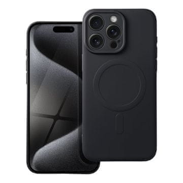 SILIKONSKI OVITEK MagSafe za iPhone 15 Pro Max, črne barve