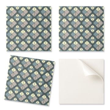 COLORAY Paket vinilnih ploščic z geometrijskim karo vzorcem za spalnico 20x20x20 cm