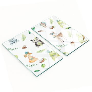 shumee Kaljene steklene plošče z dekorativnim vzorcem za živalski vrtec 2x30x52 cm