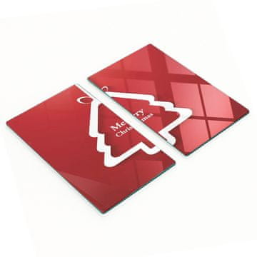 shumee Kaljene večnamenske dekorativne steklene plošče za božično drevo 2x30x52 cm