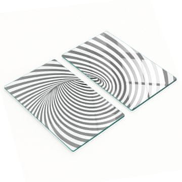 shumee Steklene kuhinjske deske za rezanje s spiralno grafiko in črtami 2x30x52 cm