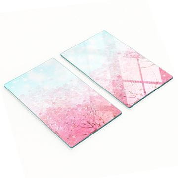 shumee Kaljene večnamenske dekorativne steklene plošče Češnjevi cvetovi 2x30x52 cm