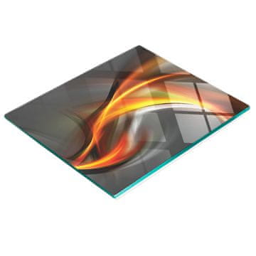 shumee Dekorativna steklena deska za rezanje in serviranje Abstraktni val 60x52 cm