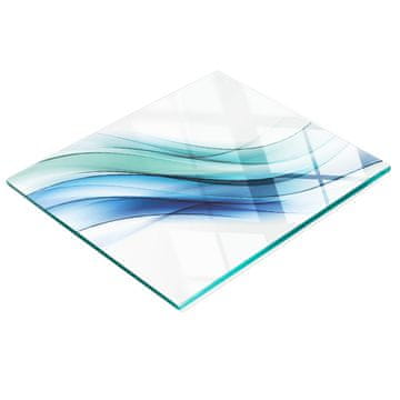 shumee Dekorativna steklena deska za rezanje in serviranje Abstraktni val 60x52 cm
