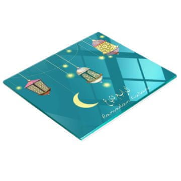 shumee Dekorativna steklena deska za rezanje in serviranje Ramadan Kareem 60x52 cm