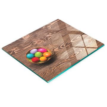 shumee Večnamenska dekorativna steklena tabla z vzorcem velikonočnih jajc 60x52 cm