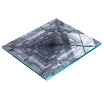 shumee Kuhinjska večnamenska dekorativna tabla iz kaljenega stekla, tunel 60x52 cm