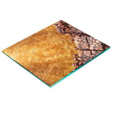 shumee Trpežna in elegantna steklena kuhinjska deska z vzorcem kavnih zrn 60x52 cm