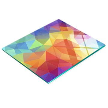 shumee Elegantna in trpežna steklena tabla s potiskom geometrijskih oblik 60x52 cm