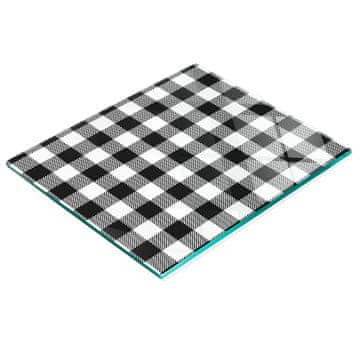 shumee Kuhinjska večnamenska dekorativna tabla iz kaljenega stekla, mreža 60x52 cm