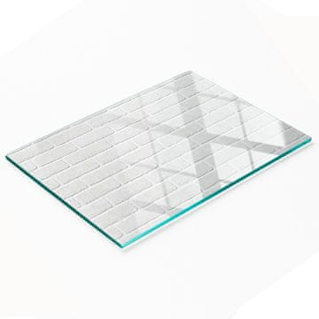 shumee Večnamenska dekorativna steklena tabla za kuhinjsko steno iz opeke 80x52 cm