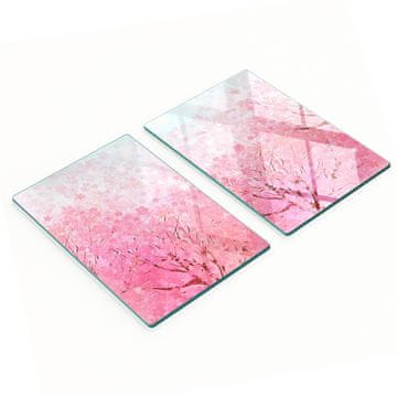 shumee Kaljene večnamenske dekorativne steklene plošče Češnjevi cvetovi 2x40x52 cm