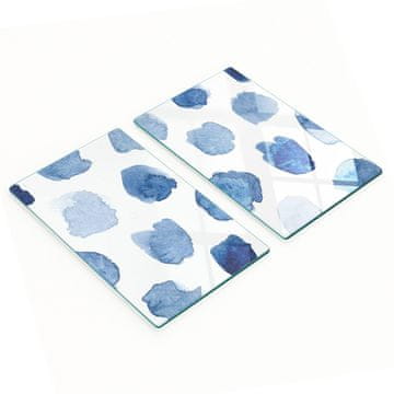 shumee Dekorativne steklene deske za rezanje in serviranje Indigo pike 2x30x52 cm