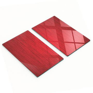 shumee Dekorativne steklene deske za rezanje in serviranje Rdeče deske 2x30x52 cm