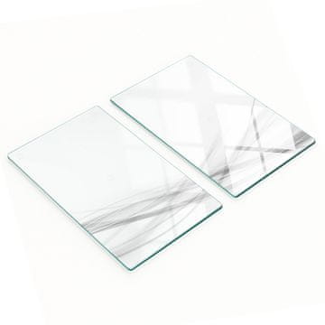 shumee Dekorativne kaljene steklene deske za rezanje Abstraktni valovi 2x30x52 cm