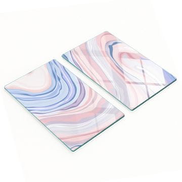 shumee Dekorativne kaljene steklene deske za rezanje Abstraktni valovi 2x30x52 cm