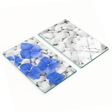 shumee Dekorativni stekleni servirni podstavki za prigrizke Hortenzija 2x30x52 cm