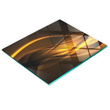 shumee Dekorativna steklena kuhinjska deska za rezanje Abstraktni valovi 60x52 cm
