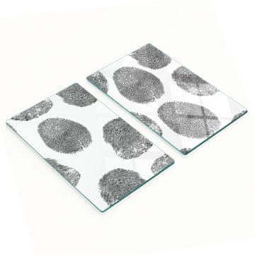 shumee Dekorativne steklene deske za rezanje in serviranje Fingerprint 2x30x52 cm