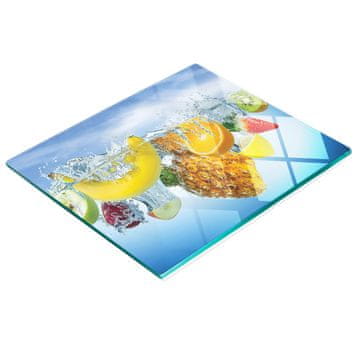 shumee Kuhinjska večnamenska dekorativna steklena tabla s sadjem in vodo 60x52 cm