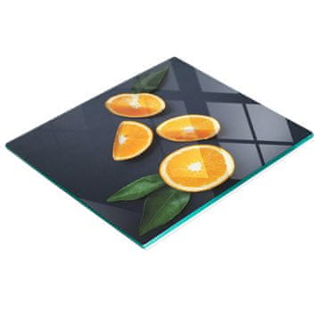 shumee Kuhinjska deska iz kaljenega stekla z dekorativno oranžno grafiko 60x52 cm