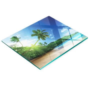 shumee Dekorativna deska za rezanje iz kaljenega stekla Seychelles Beach 60x52 cm