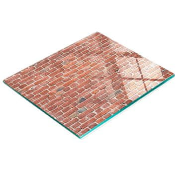 shumee Dekorativna steklena deska za rezanje in serviranje, opečna stena 60x52 cm