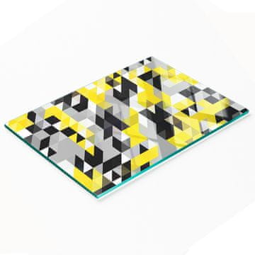 shumee Dekorativna kaljena steklena deska za rezanje geometrijskih oblik 80x52 cm