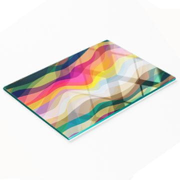 shumee Elegantna in trpežna steklena tabla z abstraktnim valovnim tiskom 80x52 cm