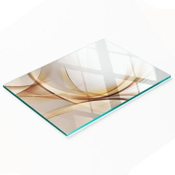shumee Elegantna in trpežna steklena tabla z abstraktnim valovnim tiskom 80x52 cm