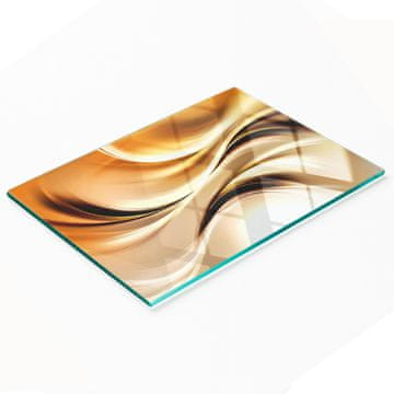 shumee Elegantna in trpežna steklena tabla z abstraktnim valovnim tiskom 80x52 cm