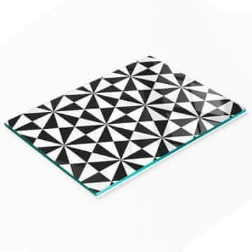 shumee Dekorativna kaljena steklena deska za rezanje geometrijskih oblik 80x52 cm